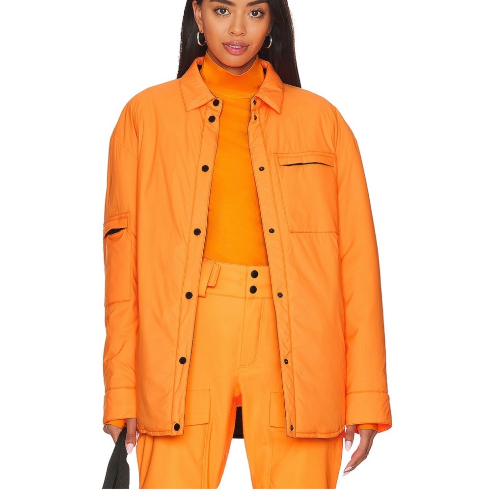 Aztech Mountain shirt jacket in safety orange. Size Large. Worn once.